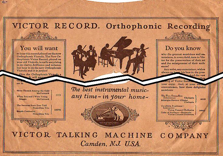 Victor Talking Machine Company's 'Orthophonic' brand name (1926)