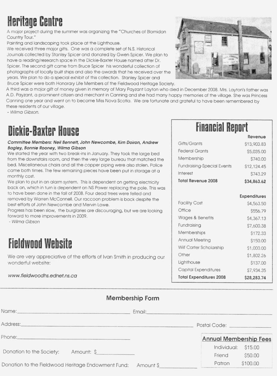 Canning's Fieldwood Heritage Society Newsletter March 2009, page 4