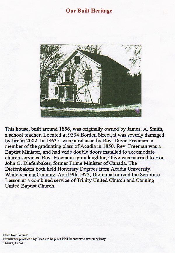 Canning's Fieldwood Heritage Society Newsletter August 2002, page 4