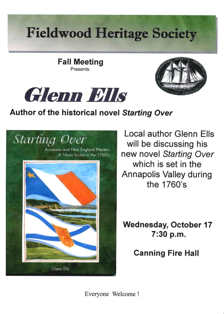 Fieldwood Heritage Society: Poster, Fall Meeting, 17 Oct 2007