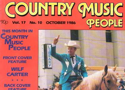 Country Music People magazine, October 1986 – Cover photo: Wilf Carter