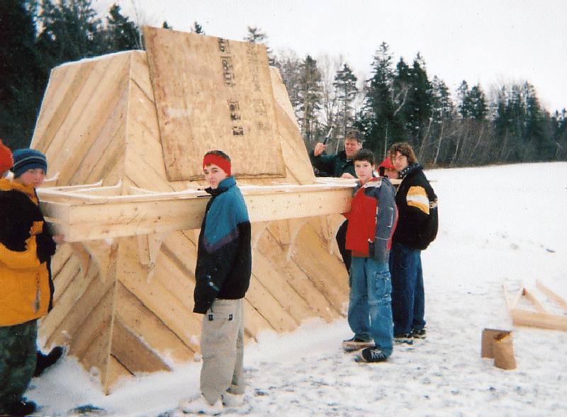 Construction of replacement top for the Canning lighthouse