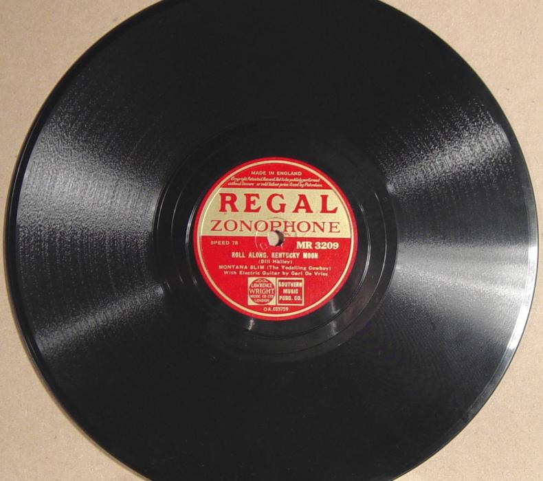 Montana Slim, Regal Zonophone MR-3209 78rpm record (England)
