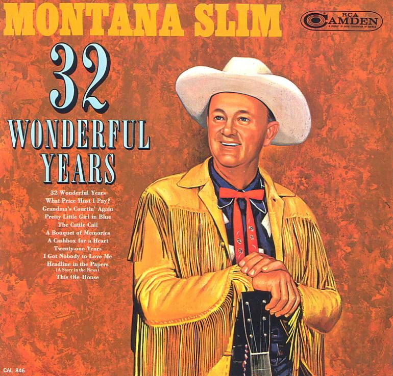 Jacket front: Montana Slim record (United States) 33rpm LP Camden CAL-846