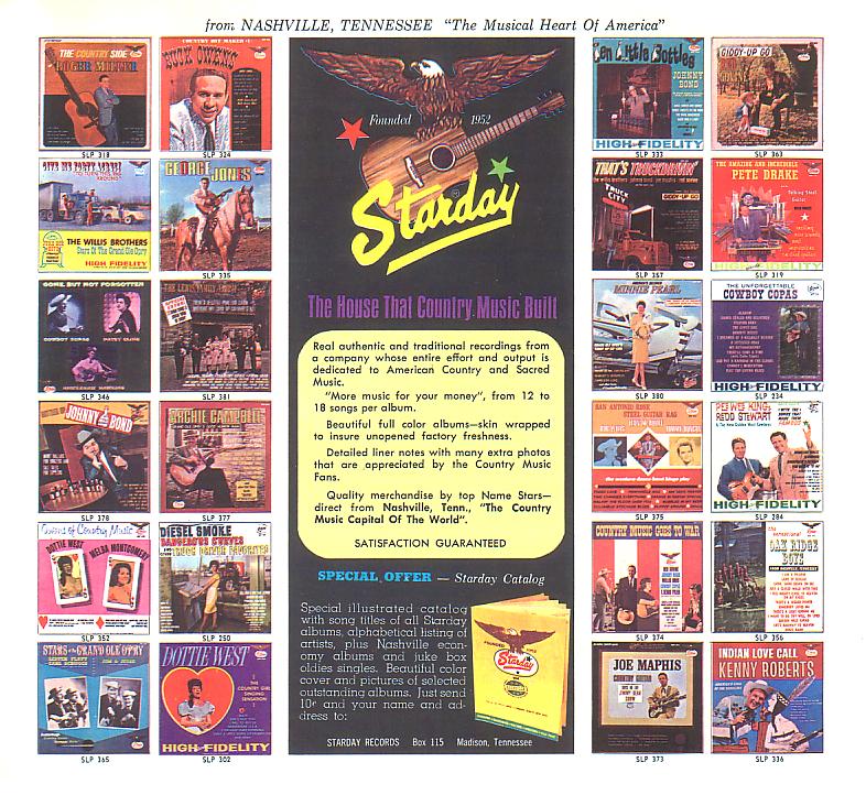 Inner sleeve front: Montana Slim record 33rpm LP Starday SLP-389