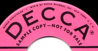 Montana Slim Decca 45rpm record label