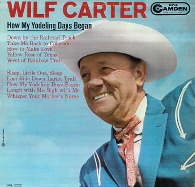Jacket: Wilf Carter 33rpm LP RCA Camden CAL-2222