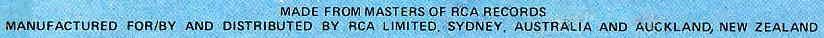 Wilf Carter record: RCA Limited, Sydney, Australia and Auckland, New Zealand